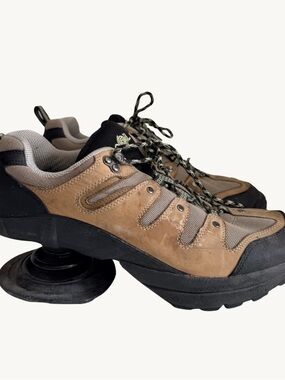Z Coil Mens Shoes Size 10 Brown Leather Walking Orthopedic Comfort Hiking